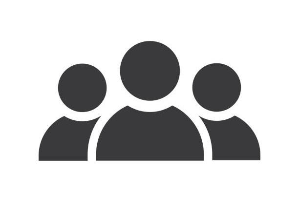 Three persons icon black - Vector