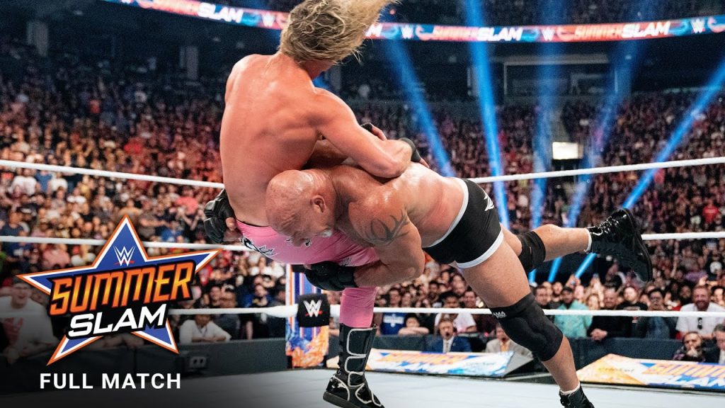 Dolph Ziggler vs Goldberg - https://www.youtube.com/watch?app=desktop&v=Caz7NvO3TBM