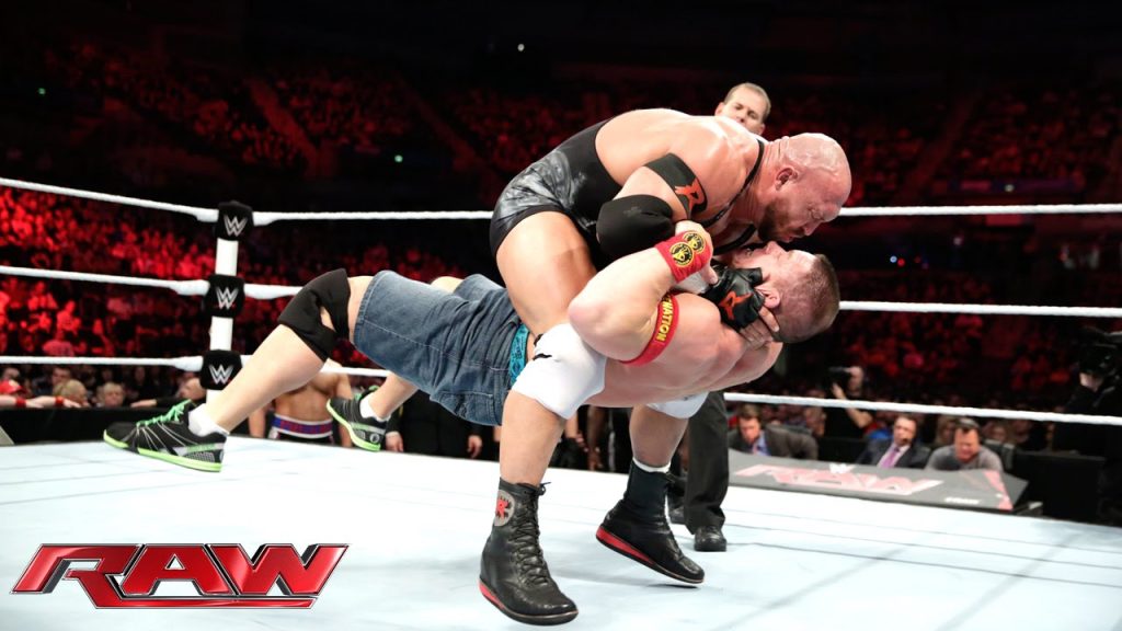 John Cena Ryback WWE RAW - https://www.youtube.com/watch?v=XtrGBQBySRI