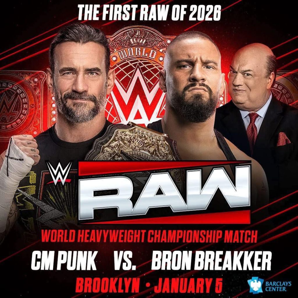 CM Punk vs Bron Breakker / Paul Heyman. Barclays Center