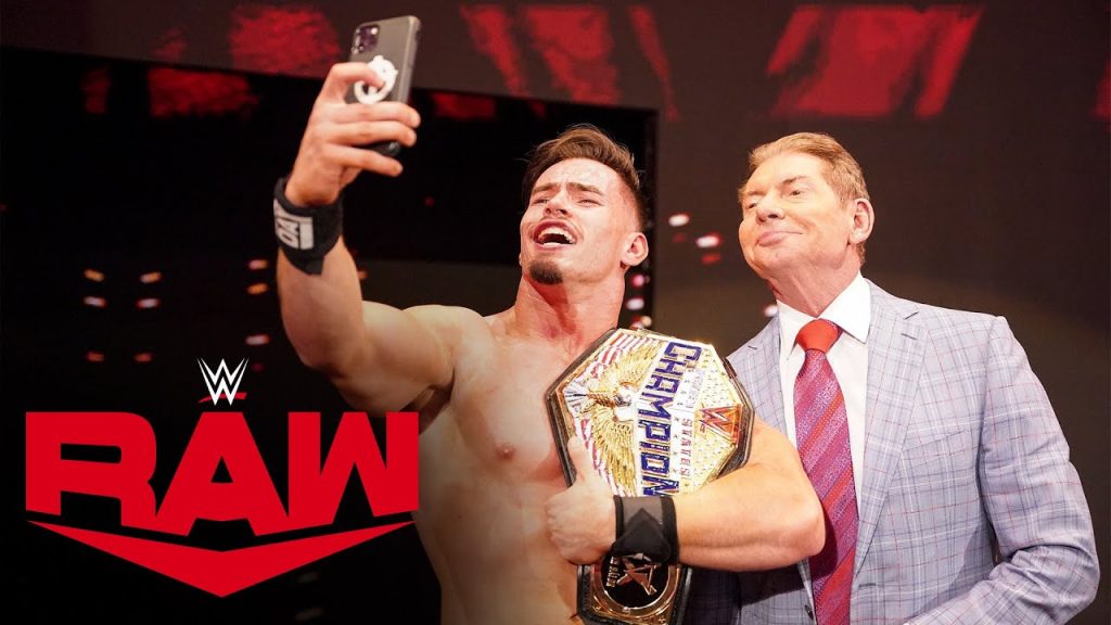 Mr. McMahon joins Theory for selfie coronation: Raw, April 18, 2022 https://www.youtube.com/watch?v=FPIQQ-hMUYI